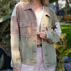 POL- Womens medium Nwots Jean jacket/Corduroy. Oversized. Super cute for fall